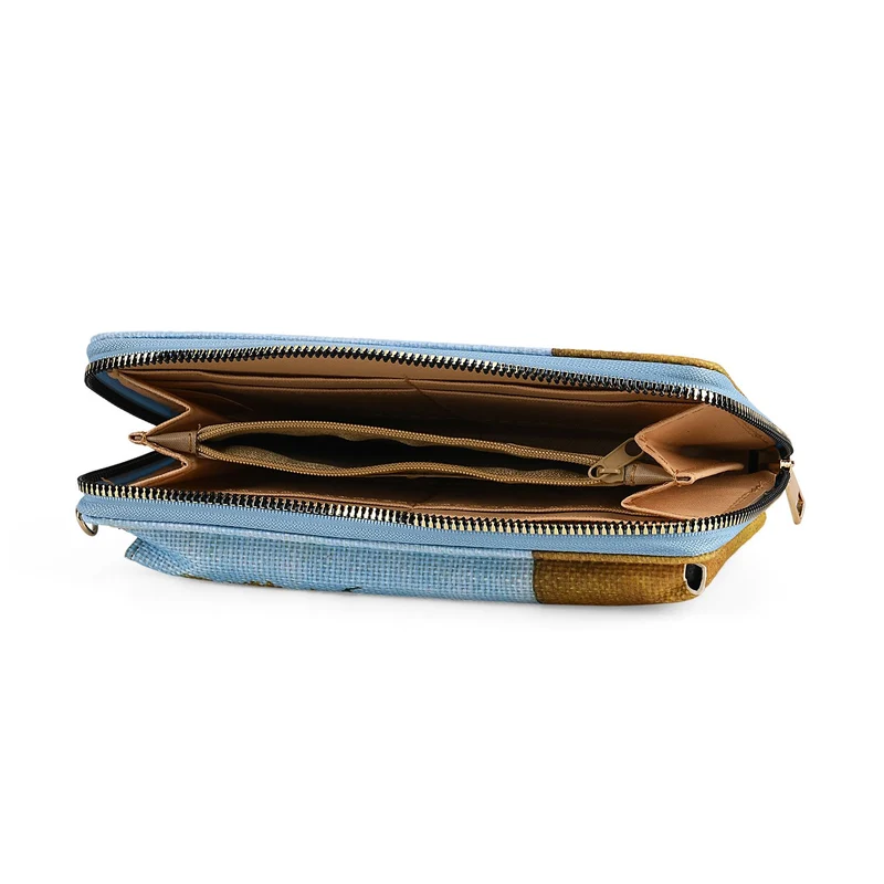 2-teiliges Taschenset - Shopper und Handytasche, ca. 40 x 12 x 35 cm (Shopper), ca. 20 x 11 x 2 cm (Handytasche), Sonnenblumen von Van Gogh