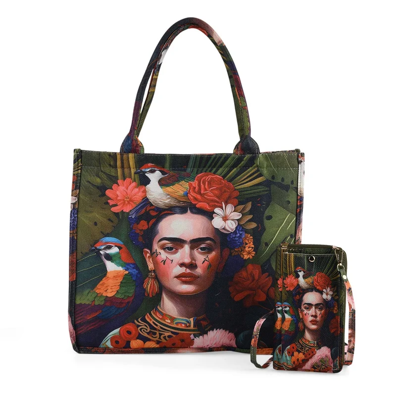 2-teiliges Taschenset - Shopper und Handytasche, ca. 40 x 12 x 35 cm (Shopper), ca. 20 x 11 x 2 cm (Handytasche), Sonnenblumen von Van Gogh