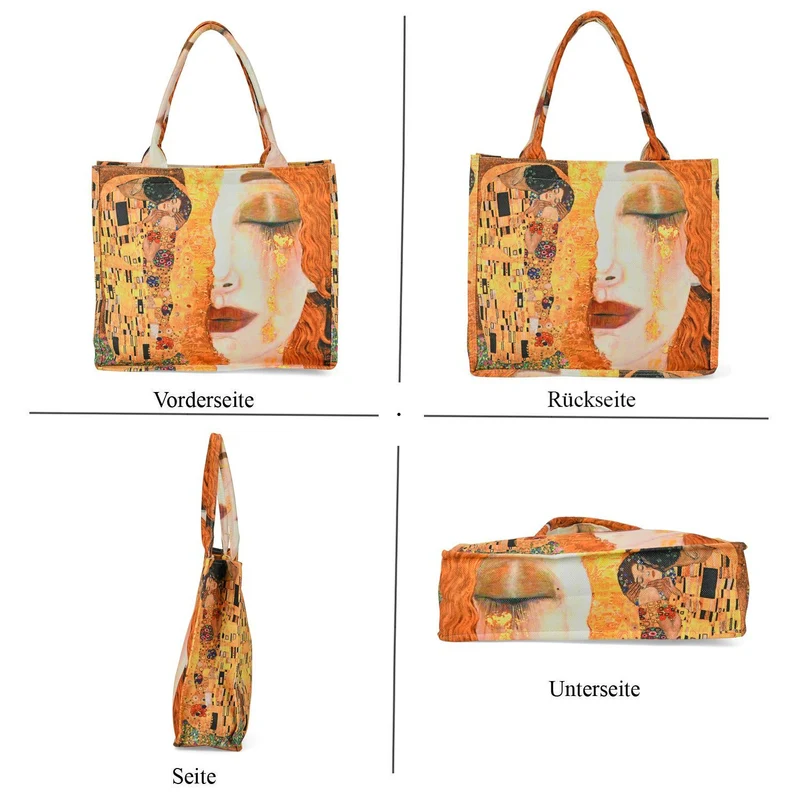 2-teiliges Taschenset - Shopper und Handytasche, ca. 40 x 12 x 35 cm (Shopper), ca. 20 x 11 x 2 cm (Handytasche), Sonnenblumen von Van Gogh