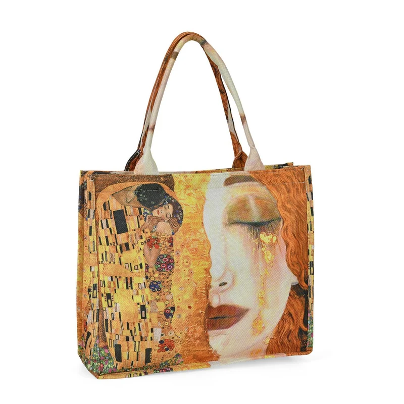 2-teiliges Taschenset - Shopper und Handytasche, ca. 40 x 12 x 35 cm (Shopper), ca. 20 x 11 x 2 cm (Handytasche), Sonnenblumen von Van Gogh