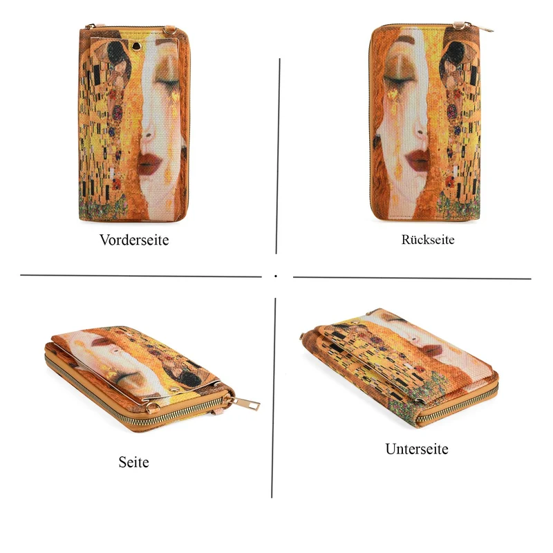 2-teiliges Taschenset - Shopper und Handytasche, ca. 40 x 12 x 35 cm (Shopper), ca. 20 x 11 x 2 cm (Handytasche), Sonnenblumen von Van Gogh