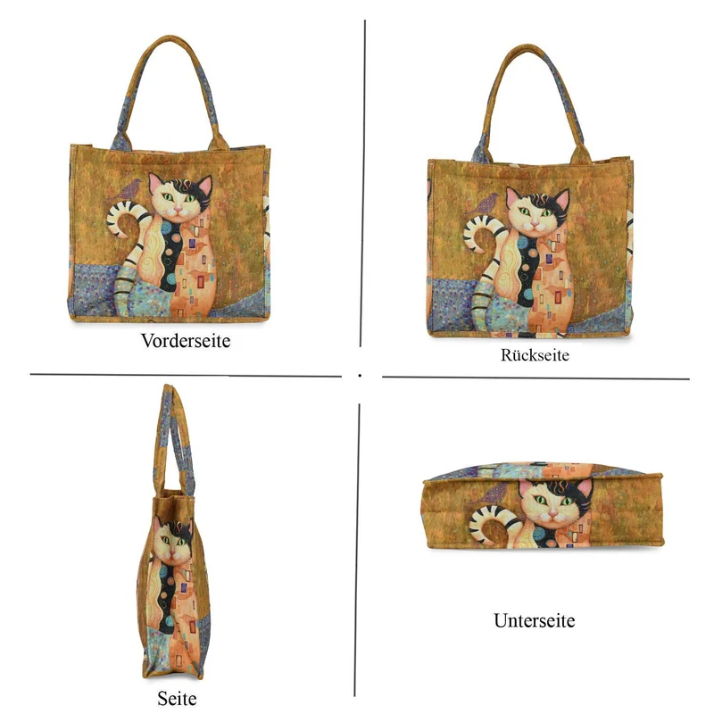 2-teiliges Taschenset - Shopper und Handytasche, ca. 40 x 12 x 35 cm (Shopper), ca. 20 x 11 x 2 cm (Handytasche), Sonnenblumen von Van Gogh
