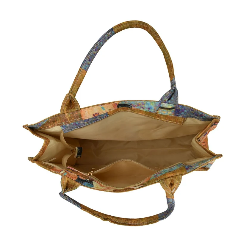 2-teiliges Taschenset - Shopper und Handytasche, ca. 40 x 12 x 35 cm (Shopper), ca. 20 x 11 x 2 cm (Handytasche), Sonnenblumen von Van Gogh