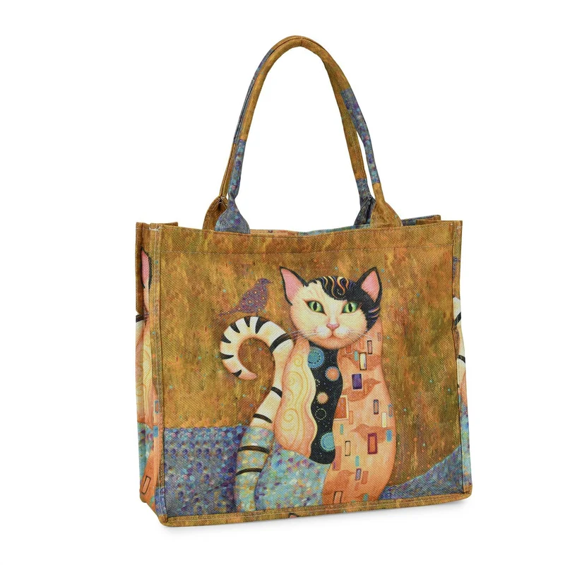 2-teiliges Taschenset - Shopper und Handytasche, ca. 40 x 12 x 35 cm (Shopper), ca. 20 x 11 x 2 cm (Handytasche), Sonnenblumen von Van Gogh