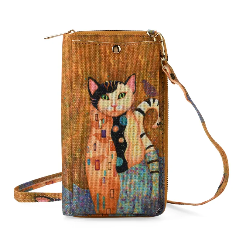 2-teiliges Taschenset - Shopper und Handytasche, ca. 40 x 12 x 35 cm (Shopper), ca. 20 x 11 x 2 cm (Handytasche), Sonnenblumen von Van Gogh