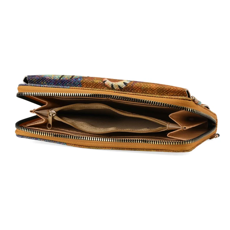 2-teiliges Taschenset - Shopper und Handytasche, ca. 40 x 12 x 35 cm (Shopper), ca. 20 x 11 x 2 cm (Handytasche), Sonnenblumen von Van Gogh