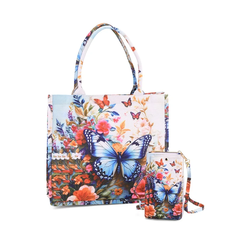 2-teiliges Taschenset - Shopper und Handytasche, ca. 40 x 12 x 35 cm (Shopper), ca. 20 x 11 x 2 cm (Handytasche), Sonnenblumen von Van Gogh