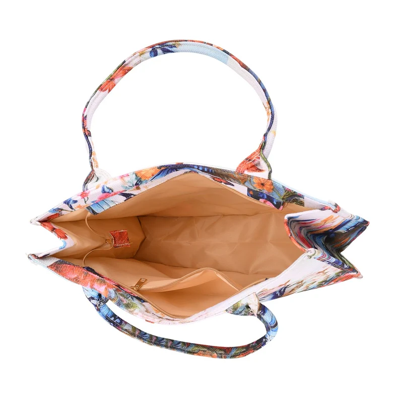 2-teiliges Taschenset - Shopper und Handytasche, ca. 40 x 12 x 35 cm (Shopper), ca. 20 x 11 x 2 cm (Handytasche), Sonnenblumen von Van Gogh