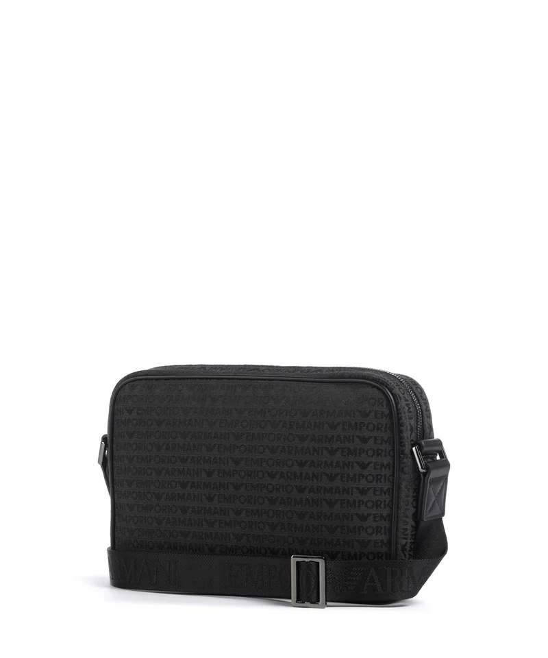 Emporio Armani Logo Jacquard Umhängetasche bristol black