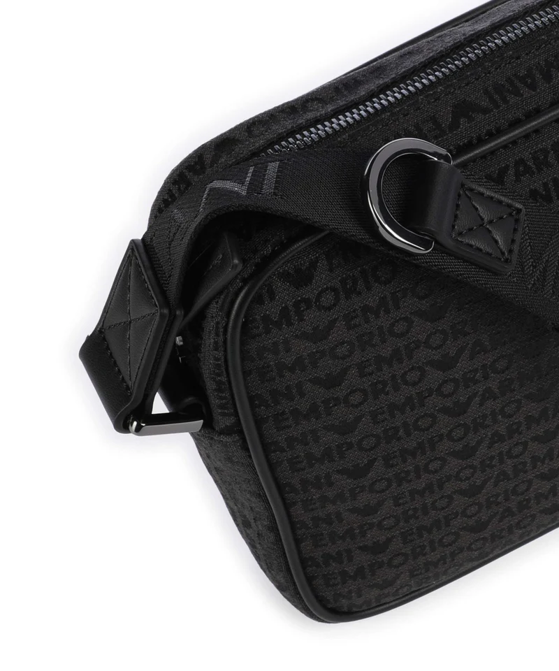 Emporio Armani Logo Jacquard Umhängetasche bristol black