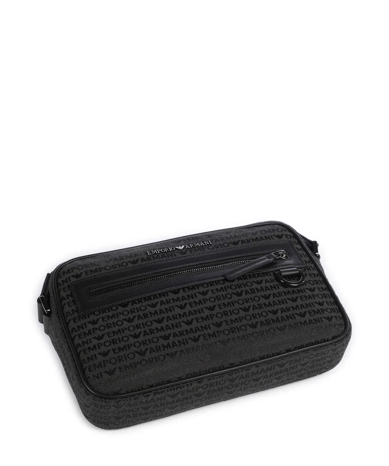 Emporio Armani Logo Jacquard Umhängetasche bristol black
