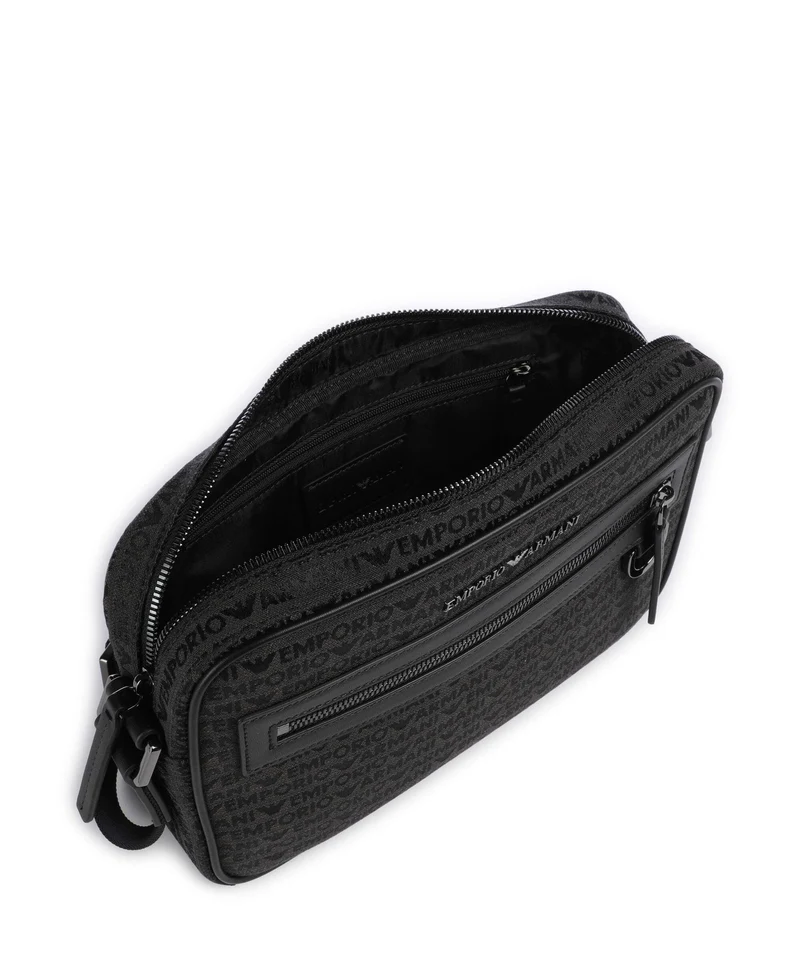 Emporio Armani Logo Jacquard Umhängetasche bristol black