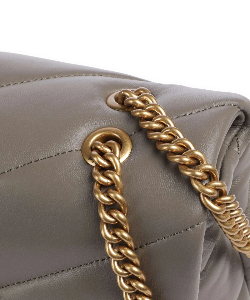 Pinko Love Puff Classic Schultertasche grigio asfalto/antique gold