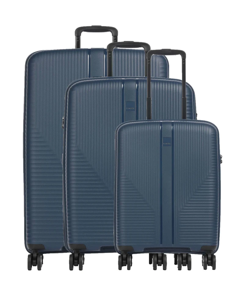 Travelite Air Stripe 4-Rollen Trolley Set navy