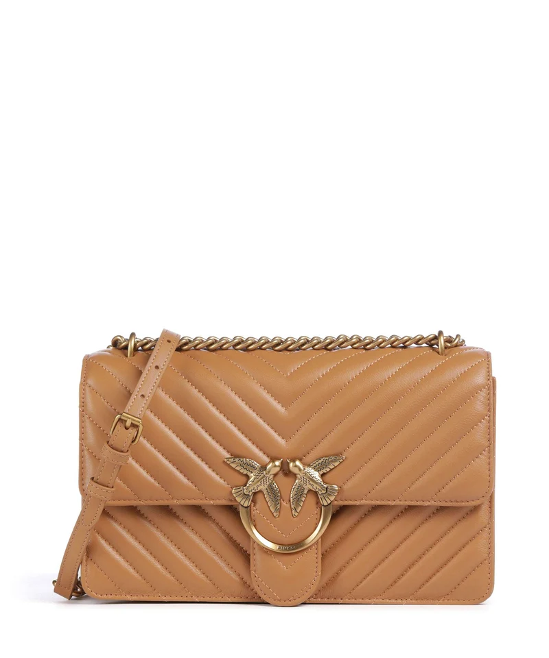 Pinko Love One Classic Schultertasche torrone/antique gold