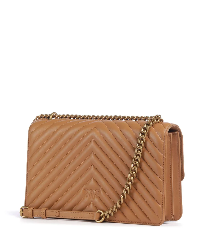 Pinko Love One Classic Schultertasche torrone/antique gold