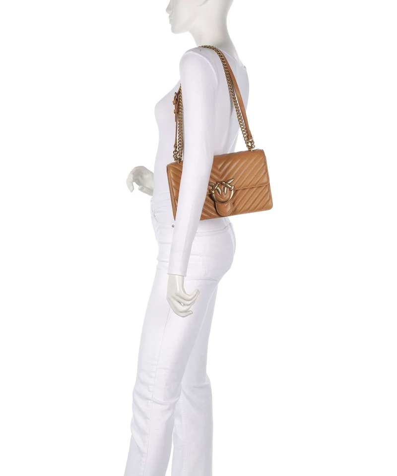 Pinko Love One Classic Schultertasche torrone/antique gold