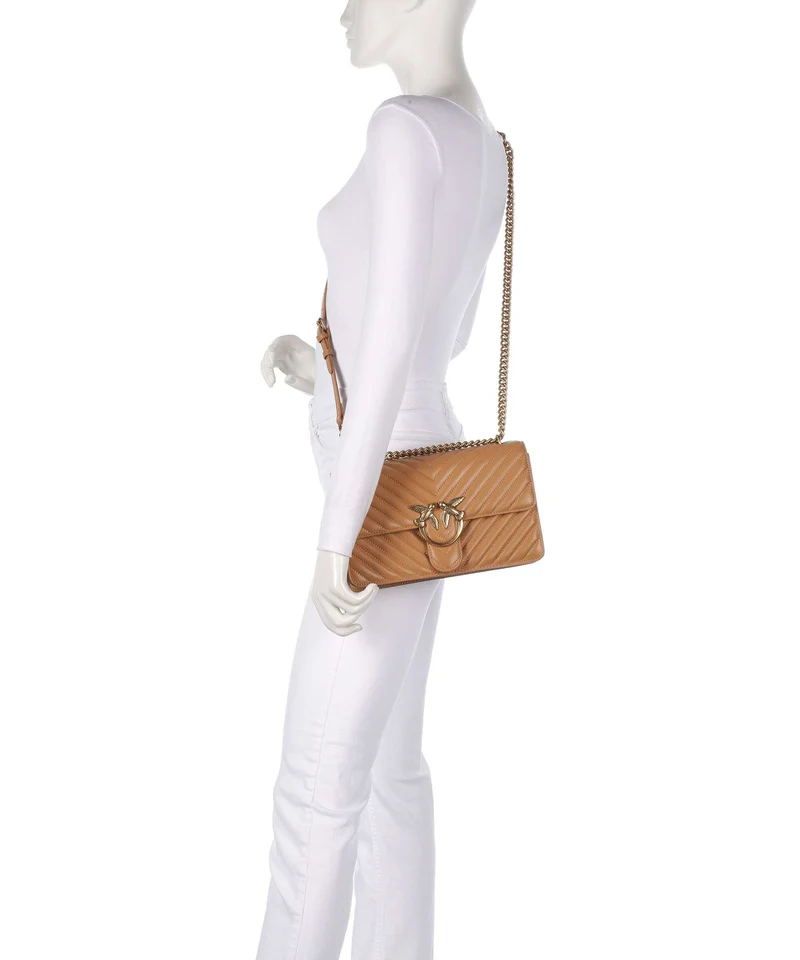 Pinko Love One Classic Schultertasche torrone/antique gold