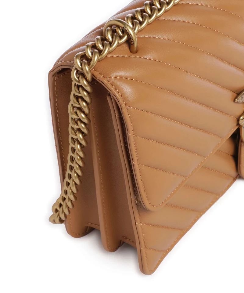 Pinko Love One Classic Schultertasche torrone/antique gold