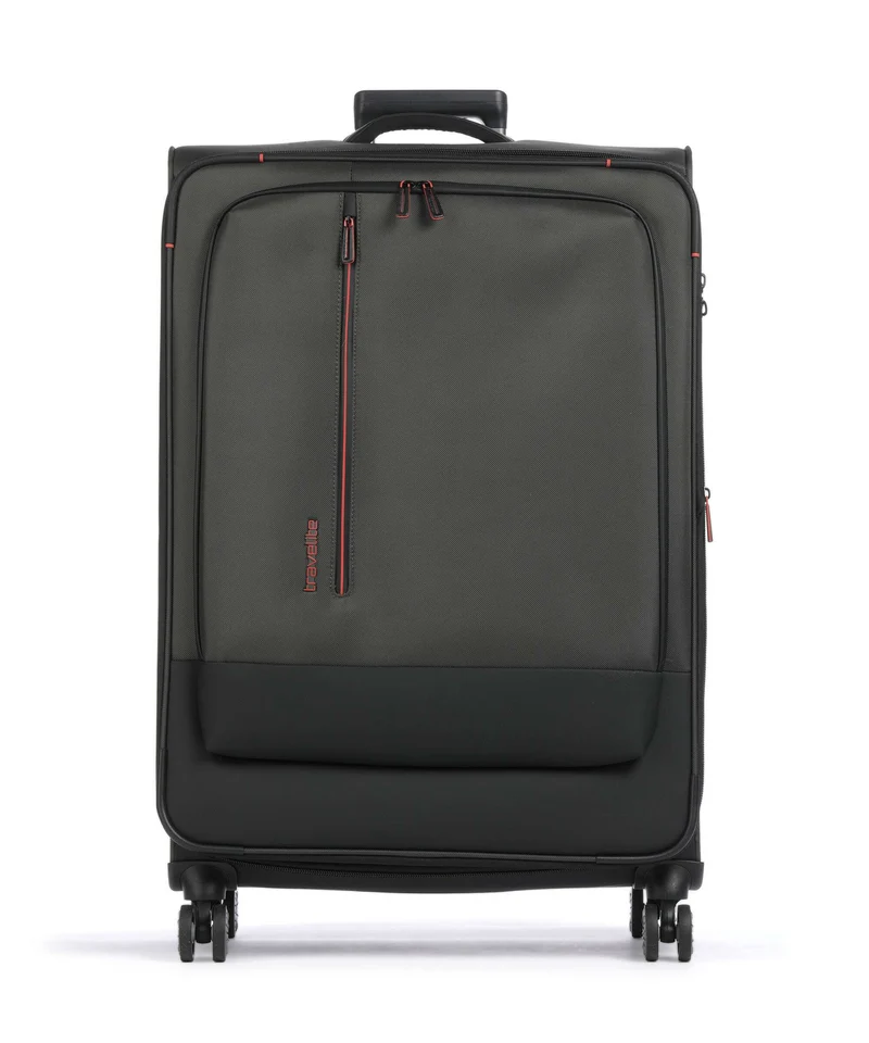Travelite Crosslite 4-Rollen Trolley oliv
