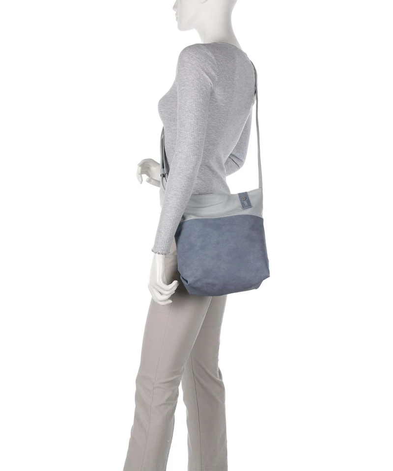 Zwei Jana J10 Schultertasche nubuk sky