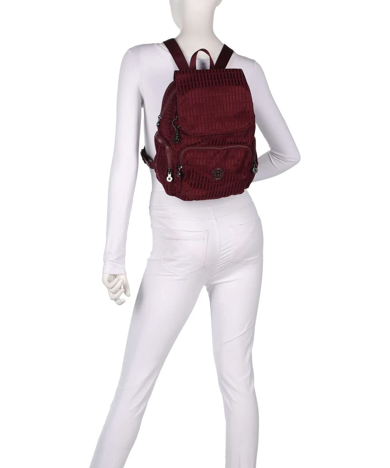 Kipling Elevated City Zip S Rucksack maroon tile
