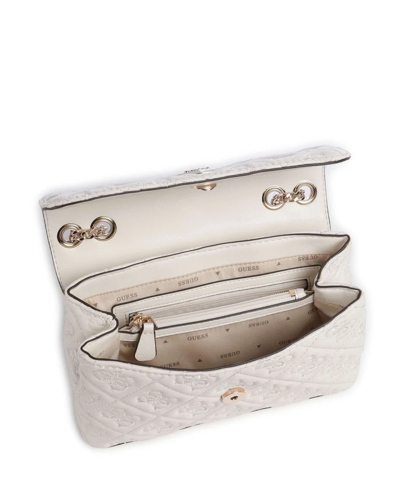 Guess Adelasia Schultertasche offwhite