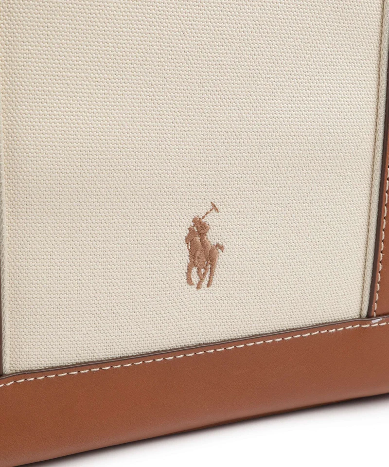 Polo Ralph Lauren Canvas Medium Shopper ecru/cuoio