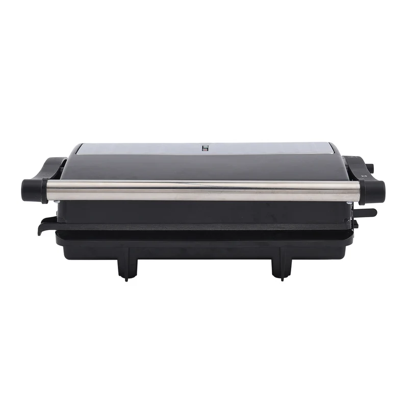 HOMESMART - 2 Scheiben-Kontaktgrill mit Antihaftbeschichtung, Größe 17,5x22,5x9,5 cm, Schwarz