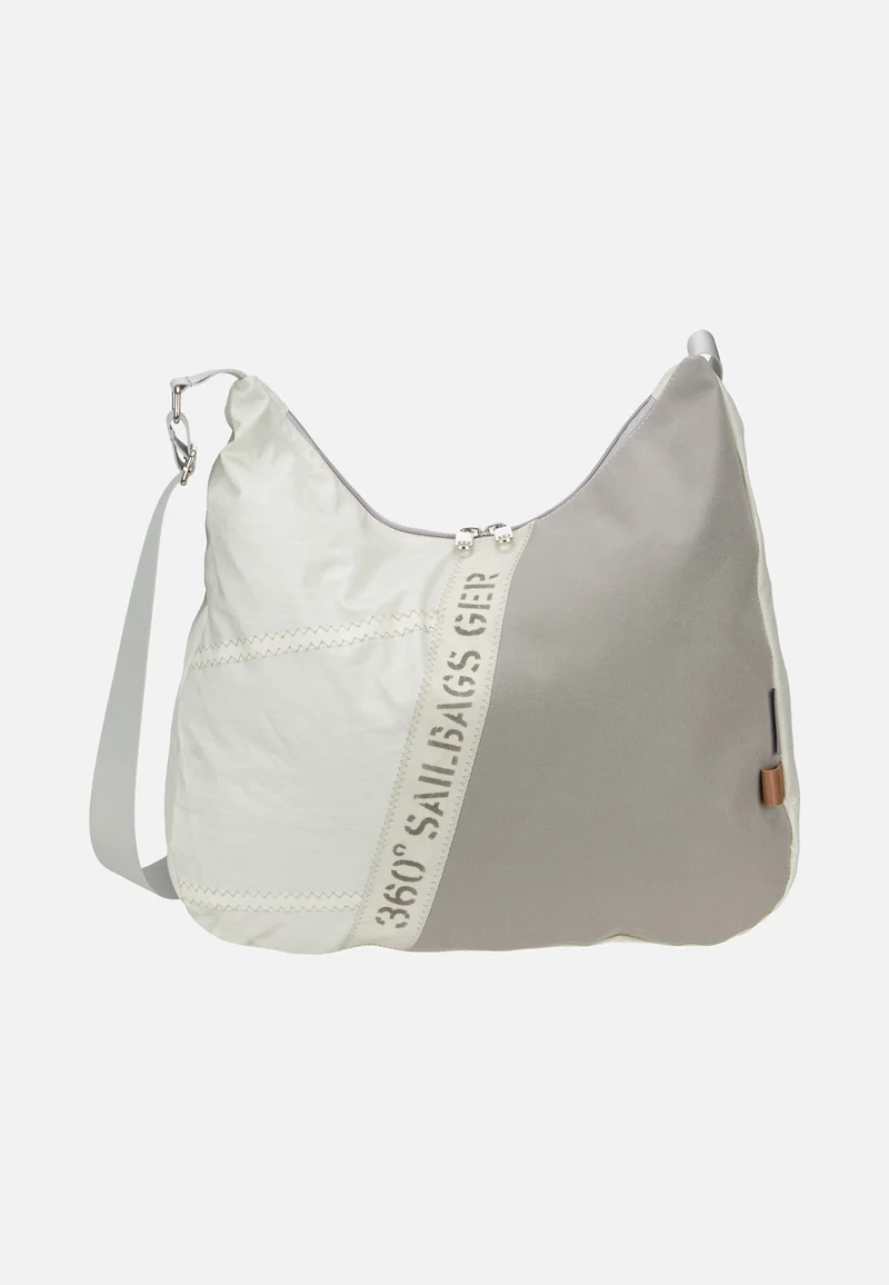 Bucht Stencil Weiss/Grau - Hobo Bag