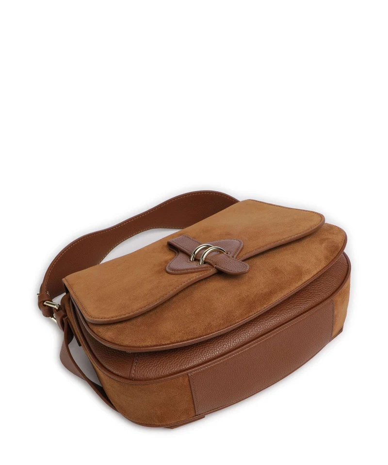 Coccinelle Mavery Suede Handtasche cognac