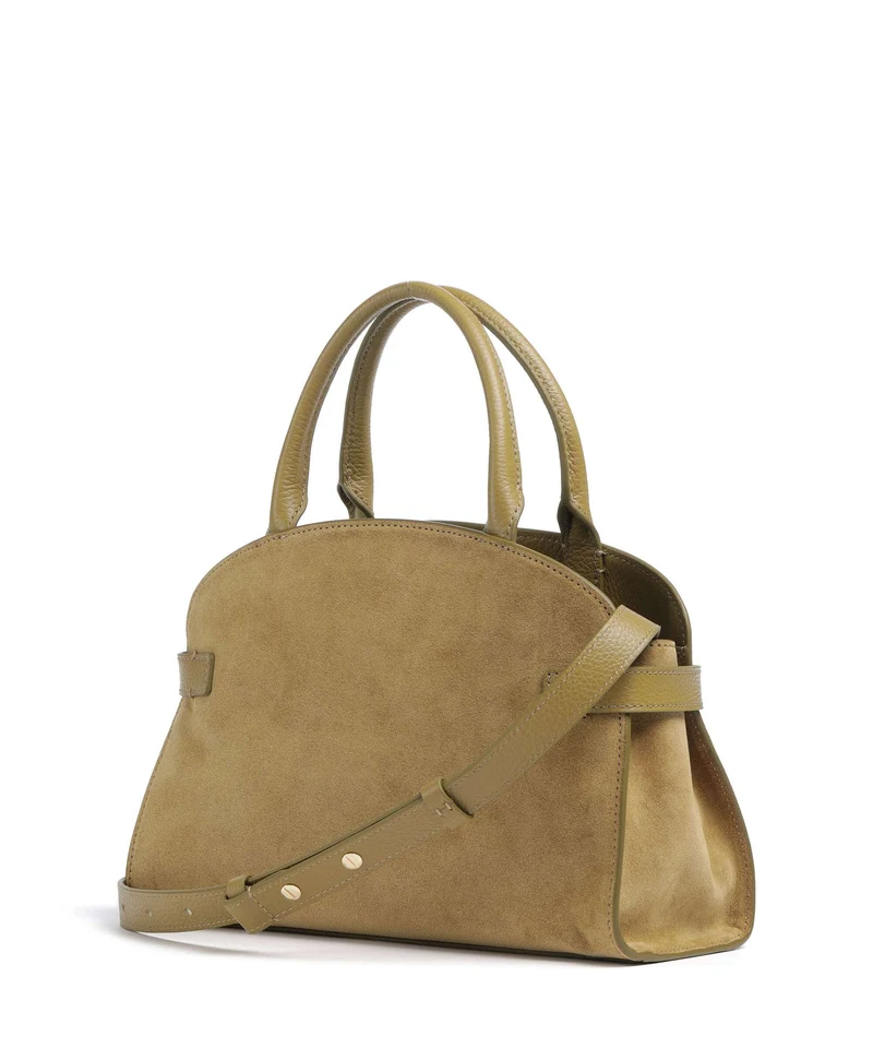 Coccinelle Sabine Suede Handtasche seagrass