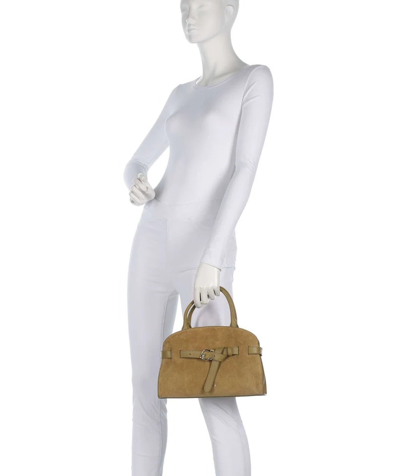 Coccinelle Sabine Suede Handtasche seagrass