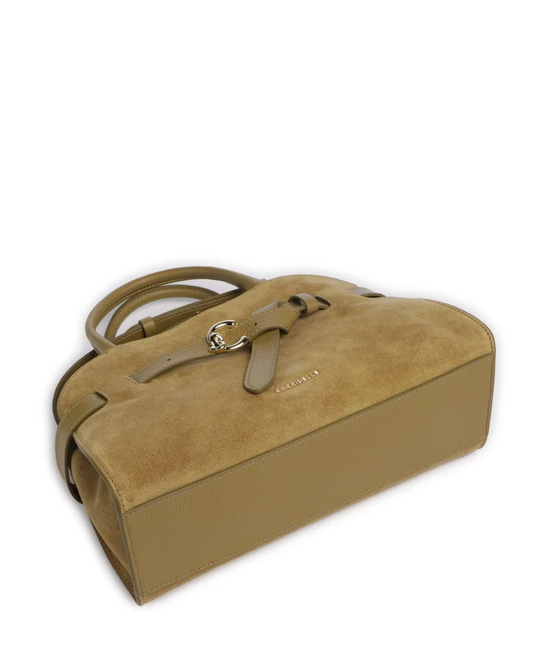 Coccinelle Sabine Suede Handtasche seagrass
