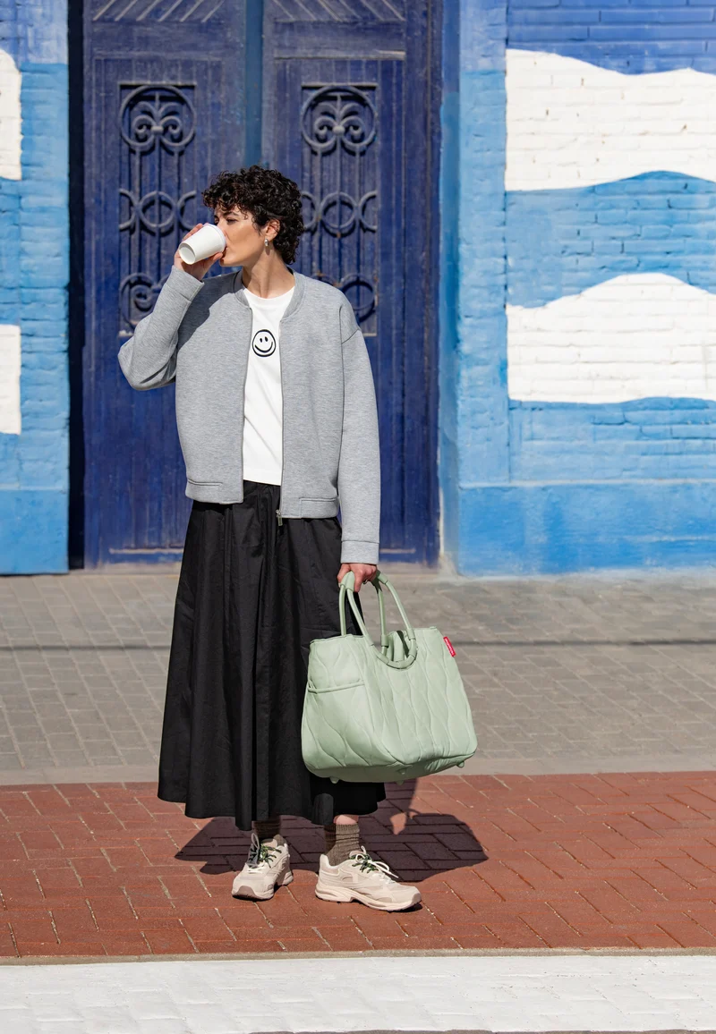 Loopshopper L Puffer Iced Matcha - Einkaufskorb