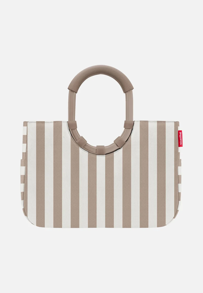 Loopshopper M Summerstripes Coffee - Einkaufskorb