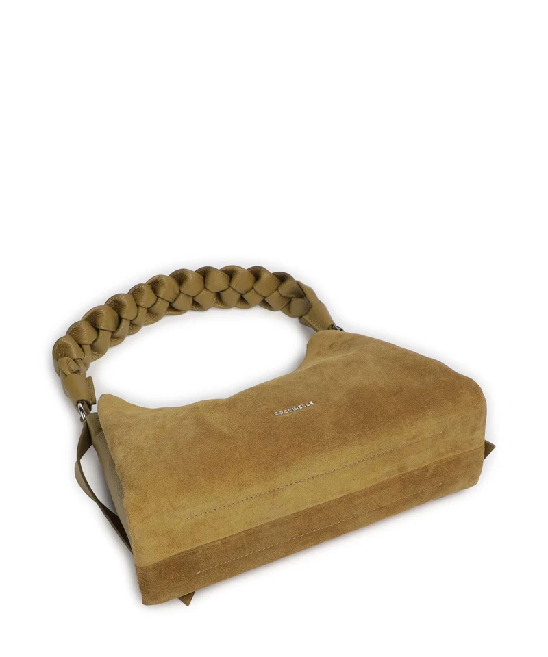 Coccinelle Boheme Suede Schultertasche seagrass