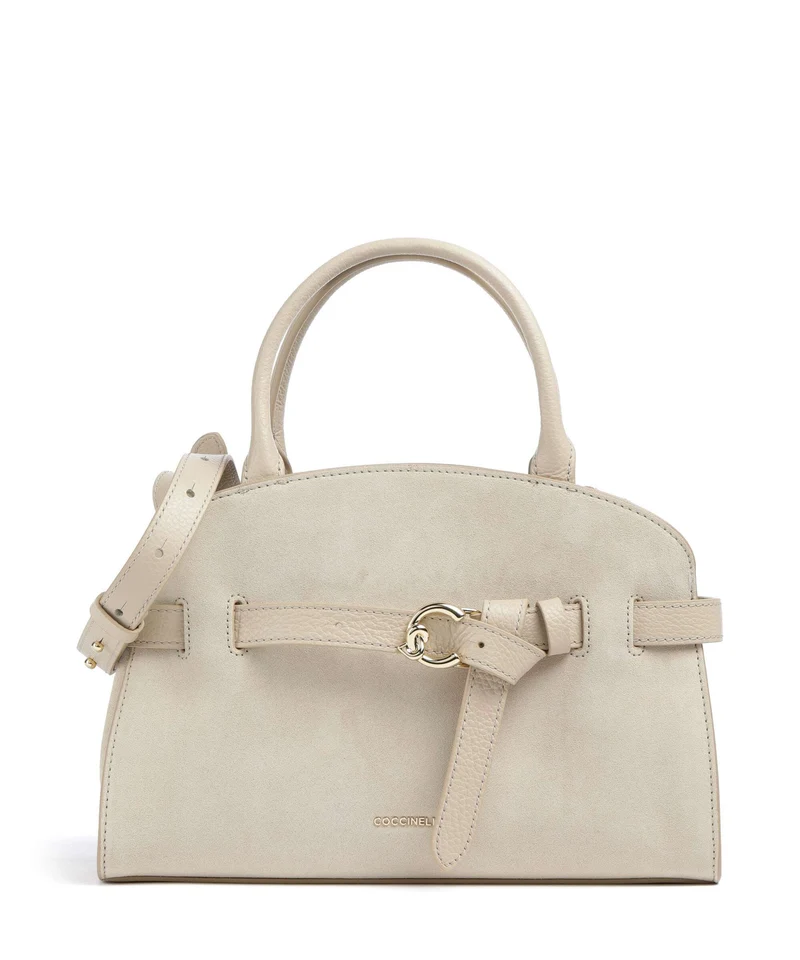 Coccinelle Sabine Suede Handtasche sandshell