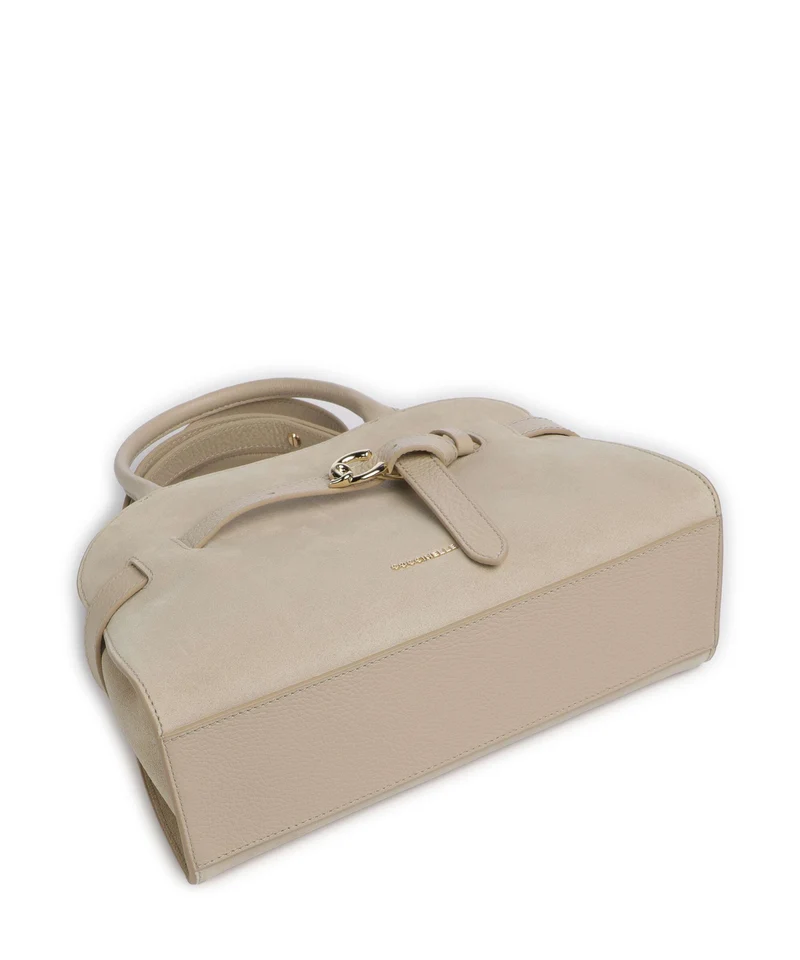 Coccinelle Sabine Suede Handtasche sandshell