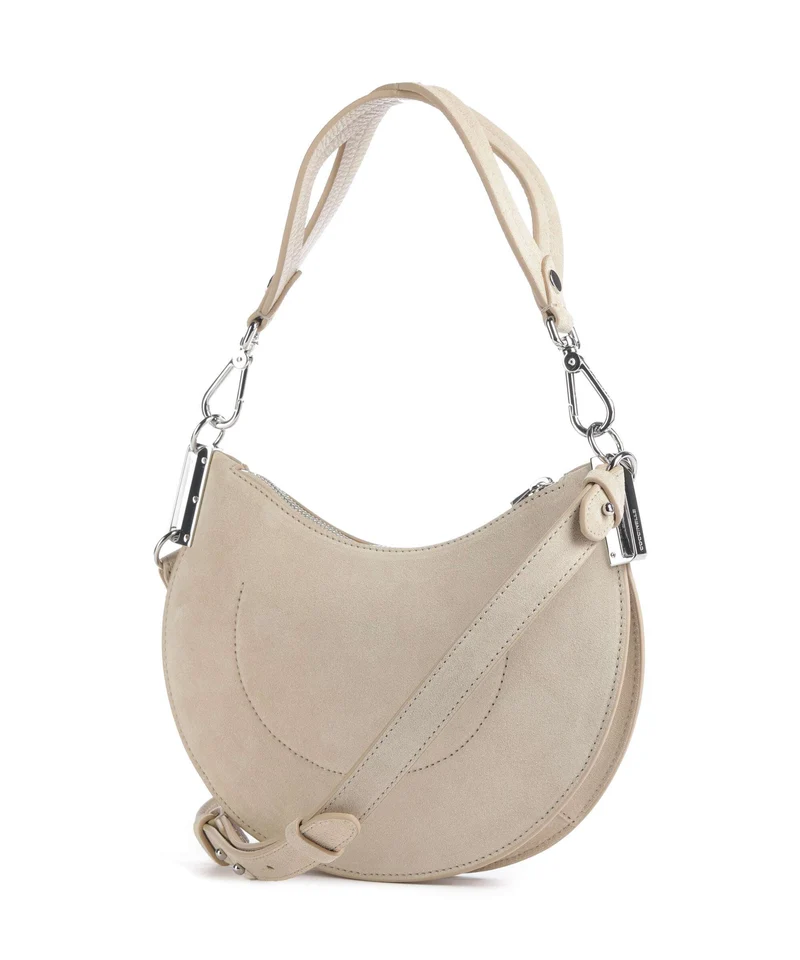 Coccinelle Sunup Suede Schultertasche sandshell