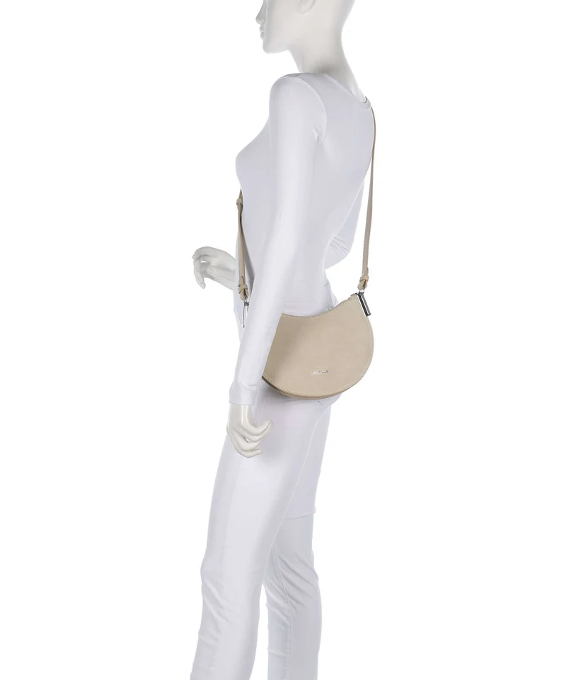 Coccinelle Sunup Suede Schultertasche sandshell