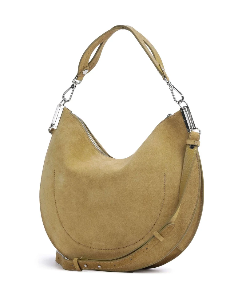 Coccinelle Sunup Suede Schultertasche seagrass