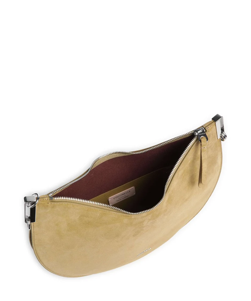 Coccinelle Sunup Suede Schultertasche seagrass