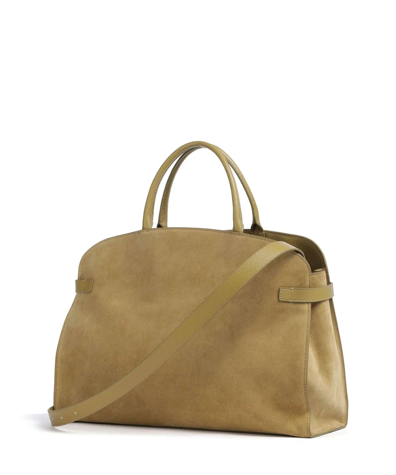 Coccinelle Sabine Suede Handtasche seagrass