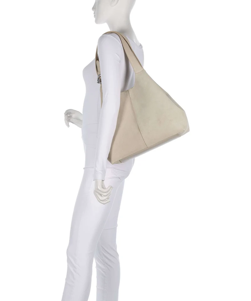 Coccinelle C-Easy Suede Beuteltasche sandshell