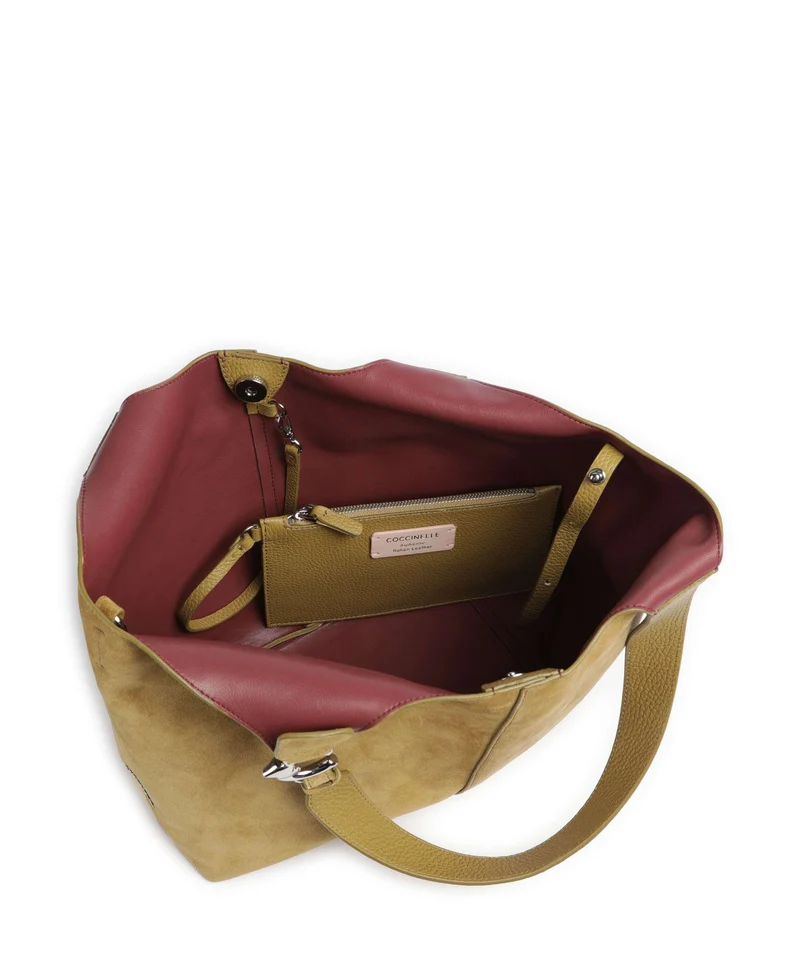Coccinelle C-Easy Suede Beuteltasche seagrass