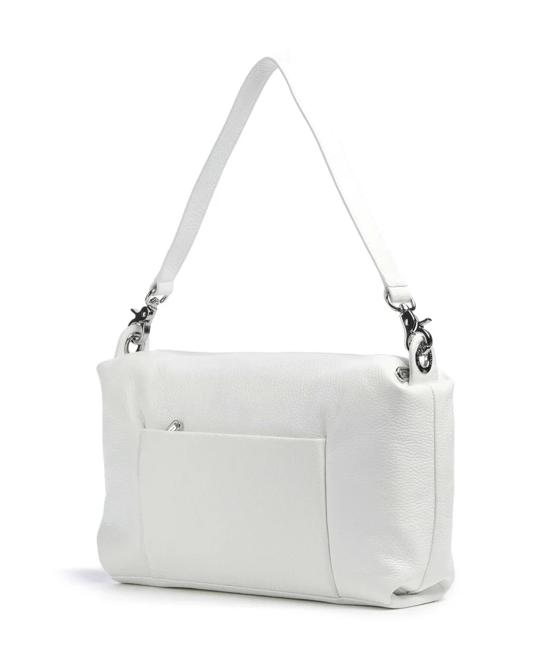Mandarina Duck Mellow Leather Schultertasche blanc