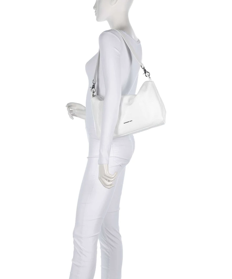Mandarina Duck Mellow Leather Schultertasche blanc