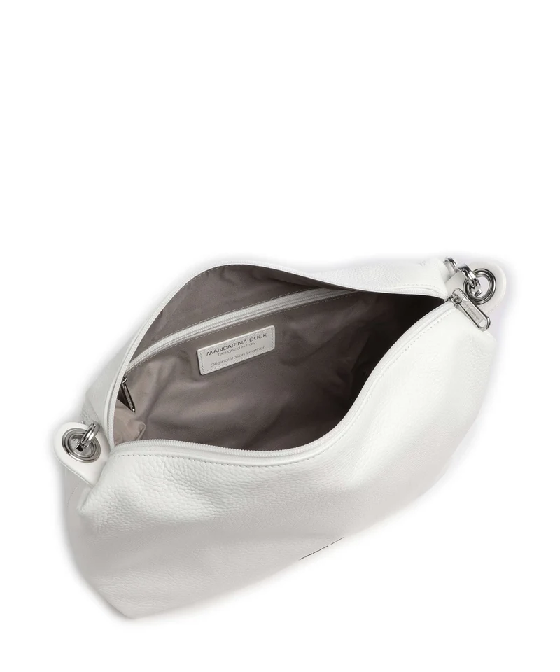 Mandarina Duck Mellow Leather Schultertasche blanc
