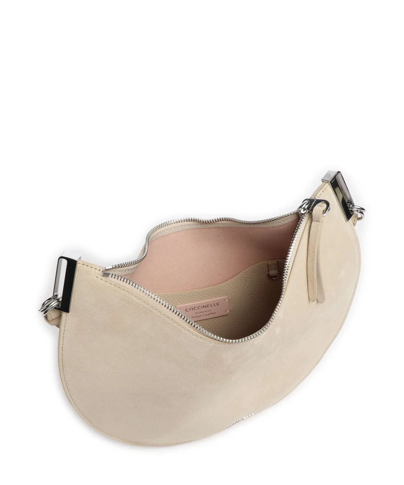Coccinelle Sunup Suede Beuteltasche sandshell